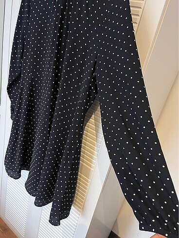 46 Beden H&M lacivert puantiyeli elbise