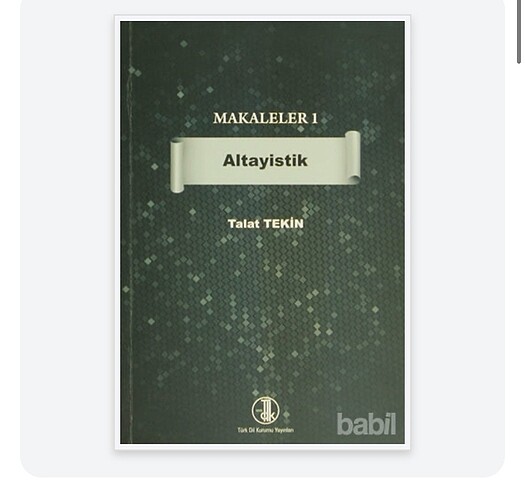 Altayistik Makaleler 1- Talat Tekin