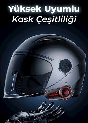 Mor RGB Aydınlatmalı kask kulaklığı - Görsel 3
