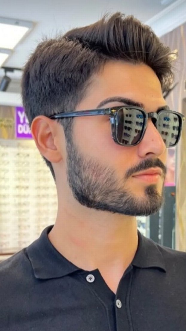 Siyah Minimalist unisex Güneş Gözlüğü - Görsel 2