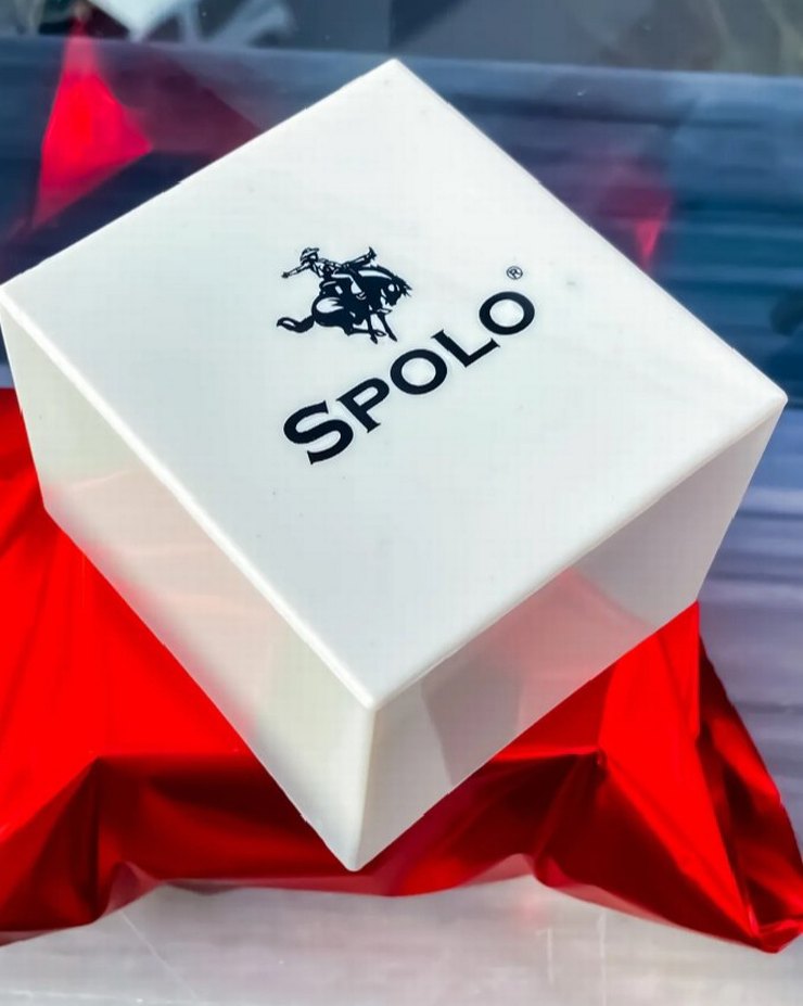 Siyah Biker Stil Klasik Erkek Saat SPOLO - Görsel 3