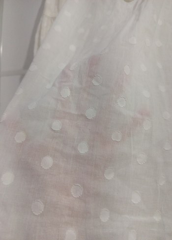 Beyaz Pamuk Tunik Bluz Pareo - Görsel 9