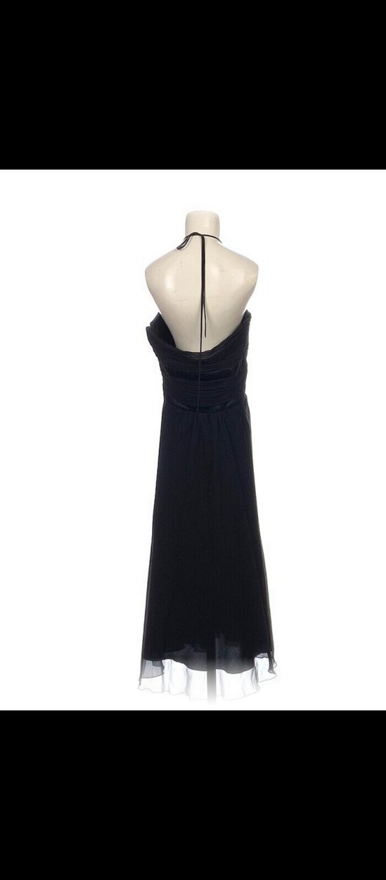 İpek Kumaş Askılı/Straplez Siyah Kısa Kadın Elbise - Görsel 3