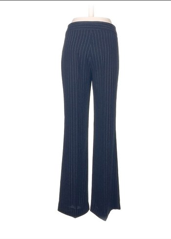 İpekyol Düz Kesim Çizgili Bol Paça Kumaş Pantolon - Görsel 3