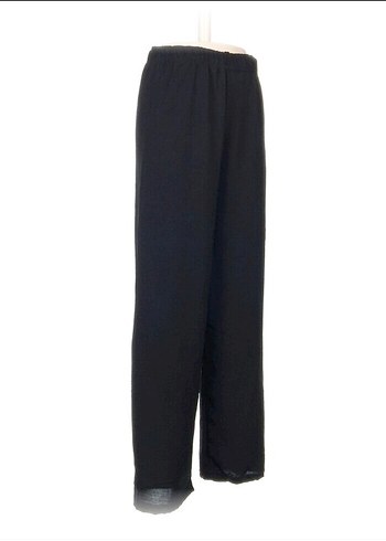 Kadın Siyah Düz Paça Pantolon - Görsel 2