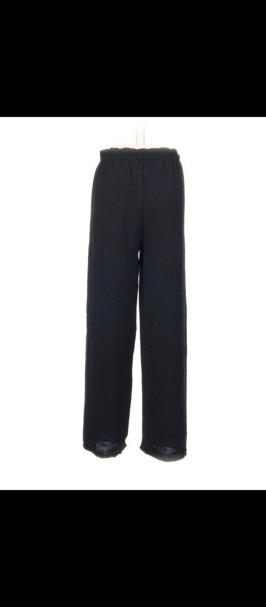 Kadın Siyah Düz Paça Pantolon - Görsel 3