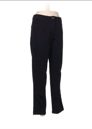 Siyah Kadın Düz Kesim Kot Pantolon - Görsel 2