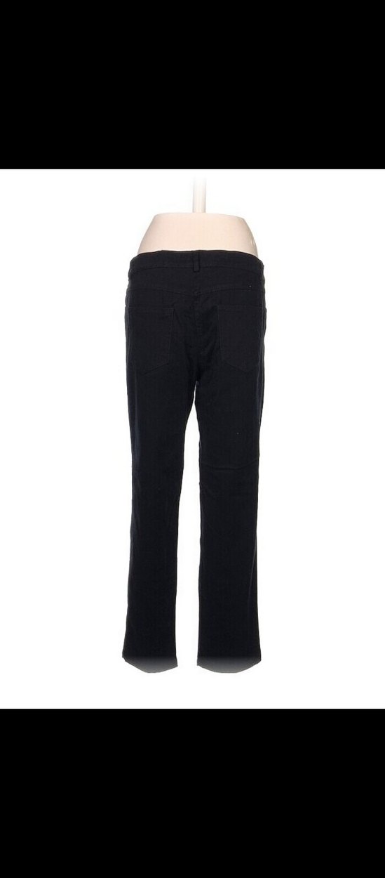 Siyah Kadın Düz Kesim Kot Pantolon - Görsel 3