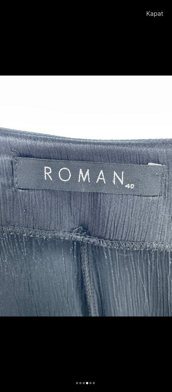 Roman Marka Düz Kesim Bol Paça Pantolon - Görsel 4