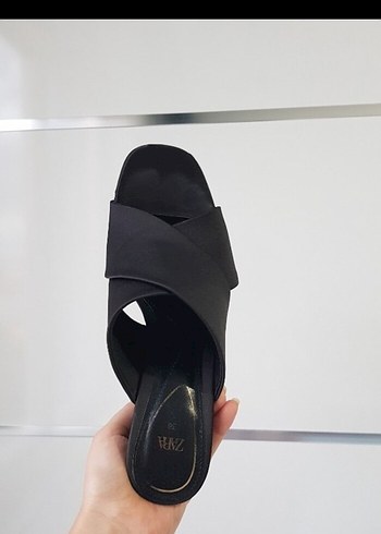 Zara platform topuklu sandalet / platform topuklu terlik - Görsel 14