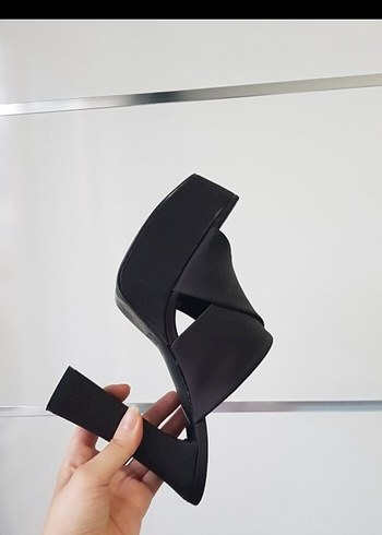 Zara platform topuklu sandalet / platform topuklu terlik - Görsel 4