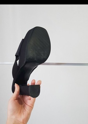 Zara platform topuklu sandalet / platform topuklu terlik - Görsel 15