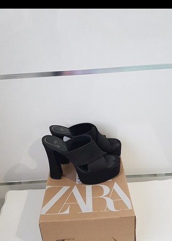 Zara platform topuklu sandalet / platform topuklu terlik - Görsel 5