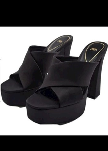 Zara platform topuklu sandalet / platform topuklu terlik - Görsel 8
