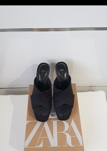 Zara platform topuklu sandalet / platform topuklu terlik - Görsel 7