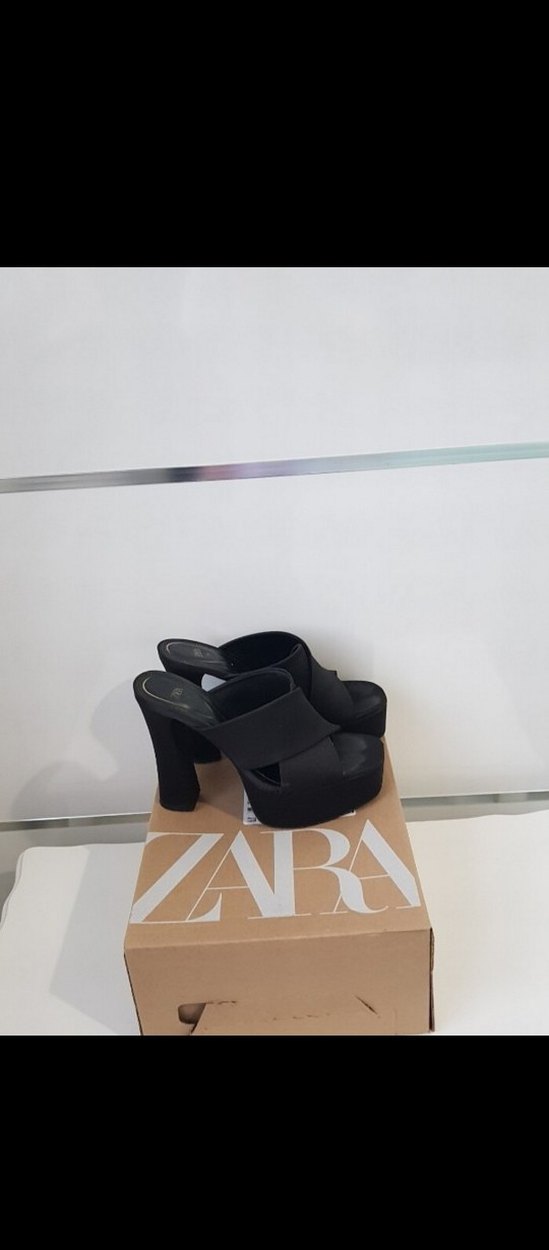 Zara platform topuklu sandalet / platform topuklu terlik - Görsel 5