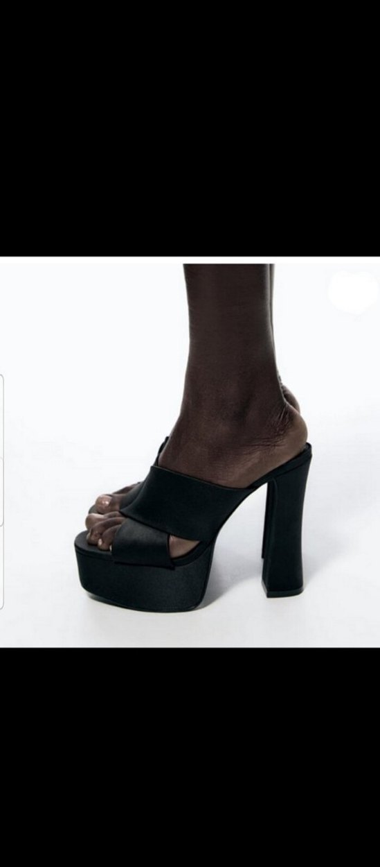 Zara platform topuklu sandalet / platform topuklu terlik - Görsel 3