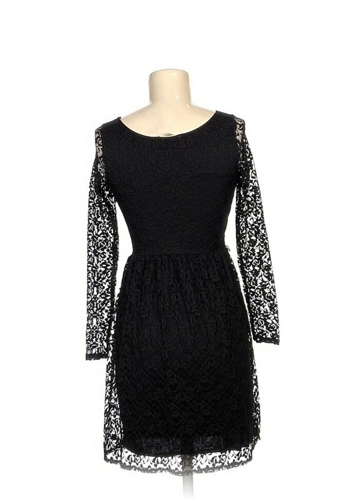 Dantel Kısa Çan Elbise - Görsel 3