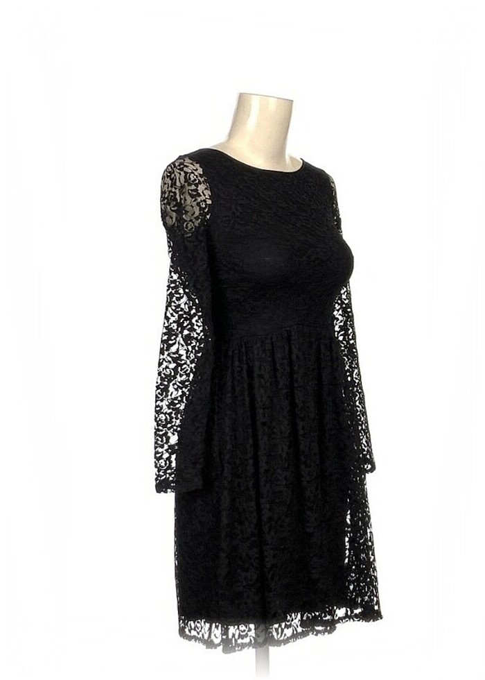 Dantel Kısa Çan Elbise - Görsel 2