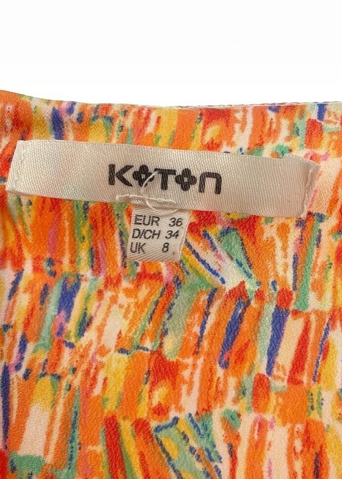 Desenli Şifon Kısa Çan Elbise - Görsel 4