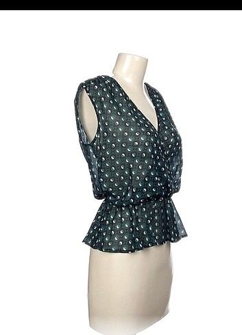 Versace Versace Şifon Desenli Peplum Bluz 