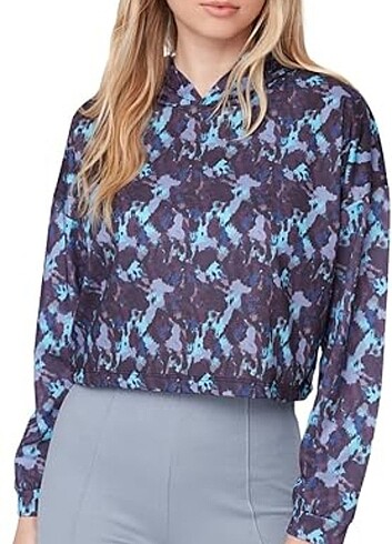 Trendyol & Milla Batik Desenli Mor Kapüşonlu Sweatshirt