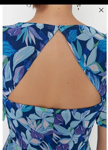 Balon Kol Desenli Sifon Kısa Elbise ... - Görsel 5