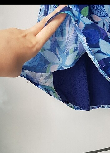 Balon Kol Desenli Sifon Kısa Elbise ... - Görsel 10