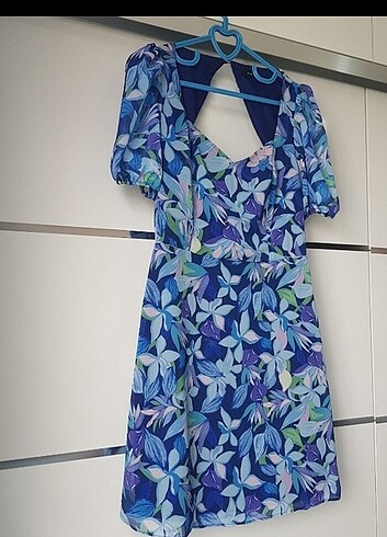 Balon Kol Desenli Sifon Kısa Elbise ... - Görsel 15