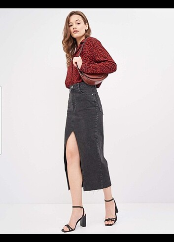 s Beden bordo Renk PULL AND BEAR LEOPAR GÖMLEK
