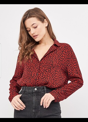 PULL AND BEAR LEOPAR GÖMLEK