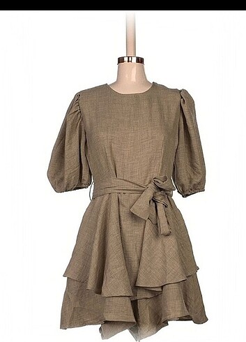 Volanlı Katlı Şortlu Kısa Elbise - Görsel 10