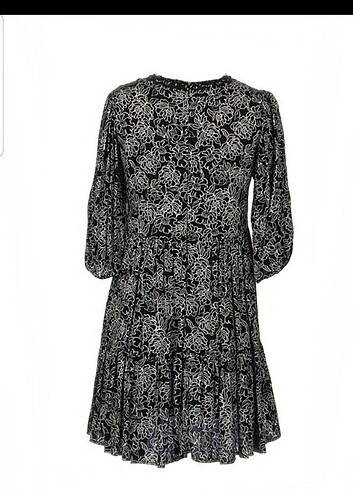 Desenli Bol Kesim Karpuz Kol Elbise - Görsel 8