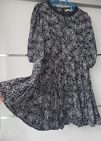 Desenli Bol Kesim Karpuz Kol Elbise - Görsel 9