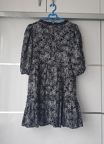 Desenli Bol Kesim Karpuz Kol Elbise - Görsel 15