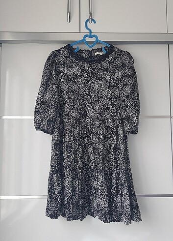 Desenli Bol Kesim Karpuz Kol Elbise - Görsel 17