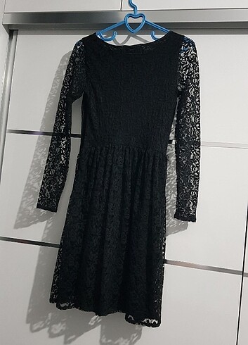 Dantel Kısa Çan Elbise - Görsel 10