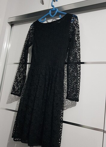 Dantel Kısa Çan Elbise - Görsel 11