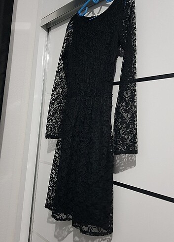 Dantel Kısa Çan Elbise - Görsel 13