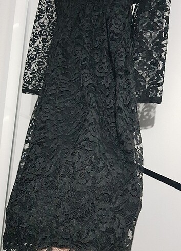 Dantel Kısa Çan Elbise - Görsel 14