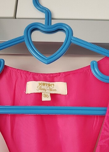 Pembe Sırt Dekolteli Barok Çan Elbise - Görsel 8