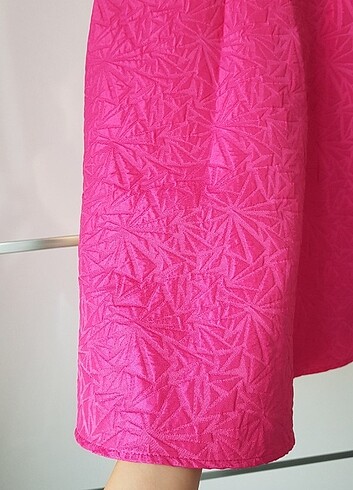 Pembe Sırt Dekolteli Barok Çan Elbise - Görsel 10