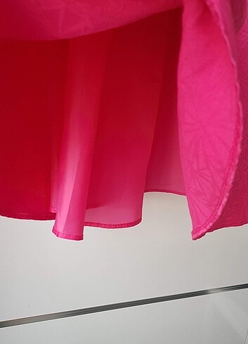 Pembe Sırt Dekolteli Barok Çan Elbise - Görsel 11