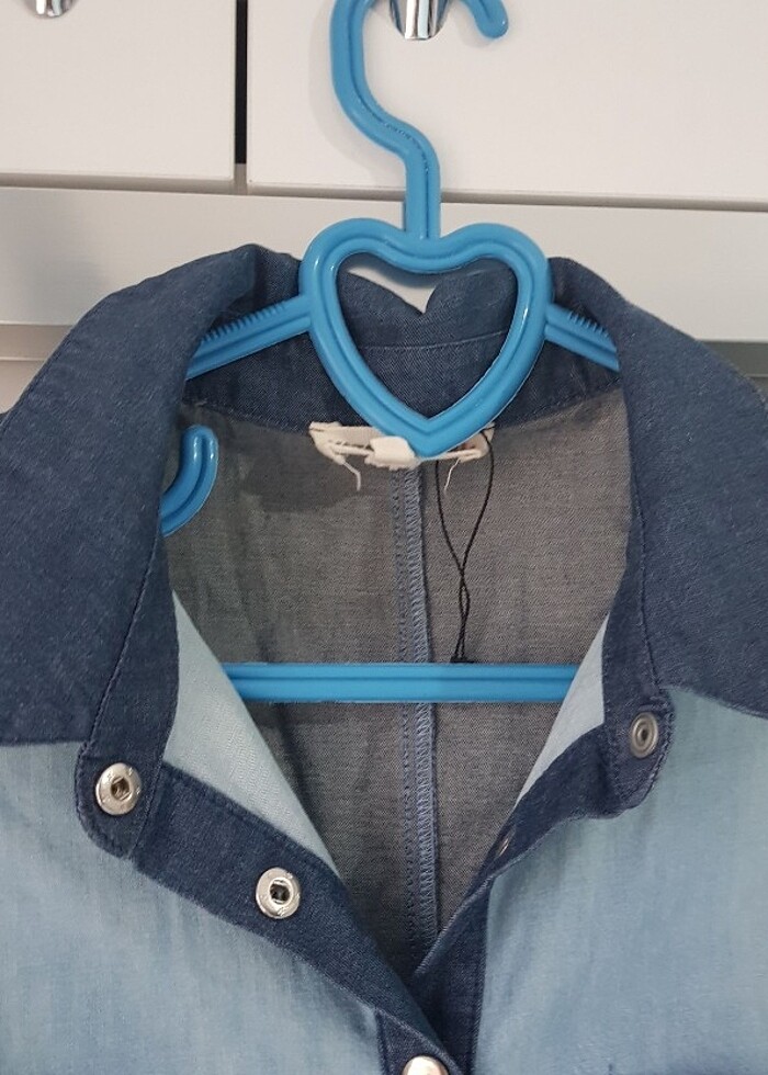 Denim Kısa Elbise - Görsel 3