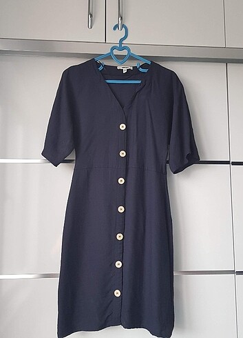 Kısa Kollu Gömlek Elbise - Görsel 5
