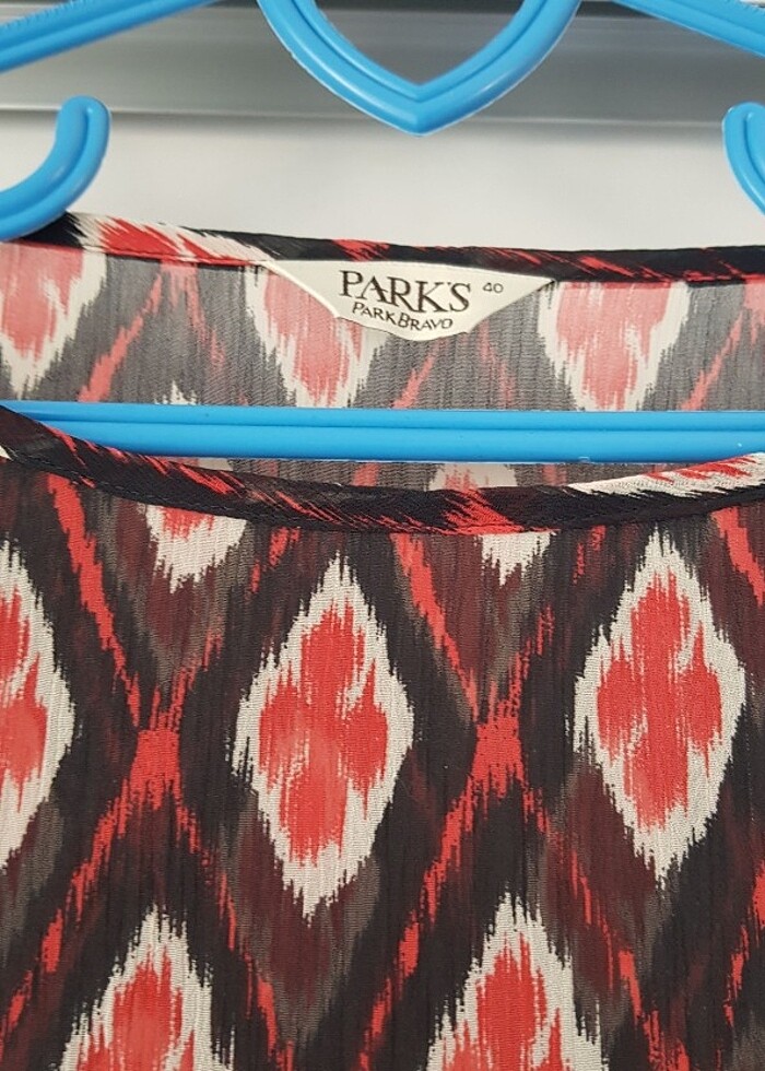 Desenli Şifon Pareo Tunik Elbise - Görsel 5