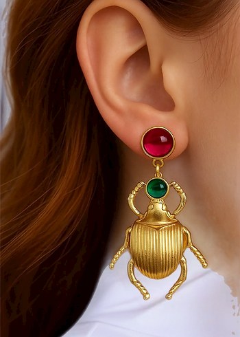 Altın Renkli Bohem Midi Küpe - Görsel 2