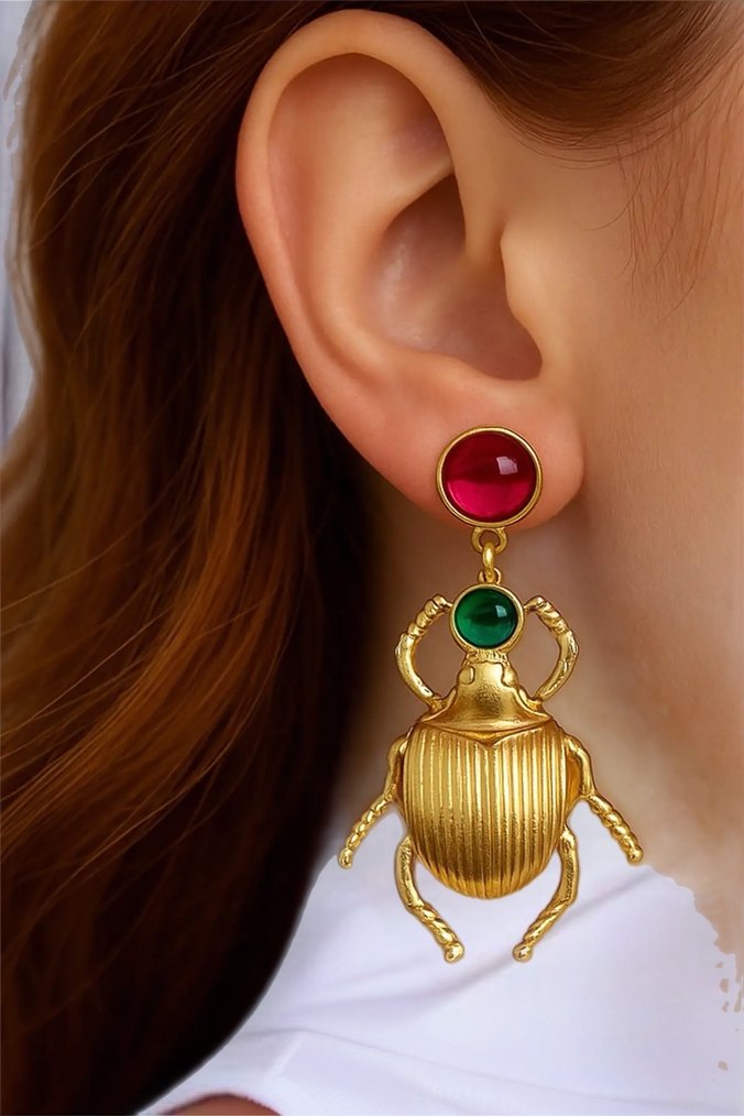 Altın Renkli Bohem Midi Küpe - Görsel 2