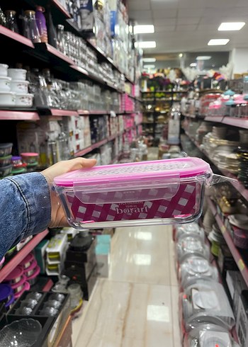 Borart 1040 CC Cam Saklama Kutusu Klips Kapaklı