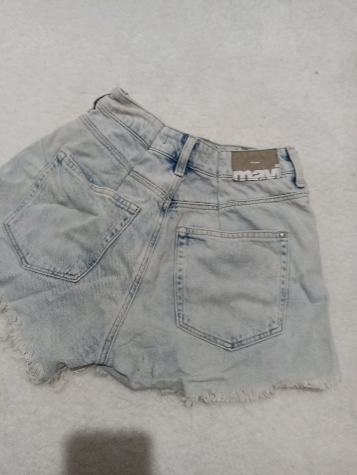 mavi kadin şort - Görsel 2